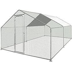 IDMarket - Enclos poulailler 12 m² Parc grillagé 4x3m Acier galvanisé