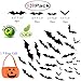 Produktbild 120 Stück Halloween 3D Fledermäuse Aufkleber, Unheimlich PVC Fledermaus Wandaufkleber, Halloween Dekoration für Die Wand zu Hause Fenster Party
