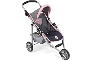 Bayer Chic 2000 - Buggy dla lalek Lola, joggery dla lalek, wózek dla lalek, melanż, szaro-granatowy, 70 x 33 x 62 cm