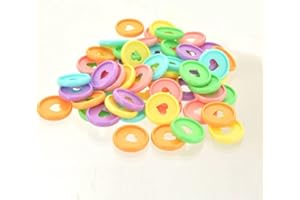 MaoNativey 24pcs 35mm Anillos de Carpeta de corazón Agujero de Hongo Hoja Suelta Disco de encuadernación de Cuaderno DIY, Multicolor Mini Discos Encuadernación