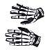 Generic Bicycle Skeleton Pattern Full Finger Warm Bike Sports Gloves Black + White XL RS.540.00
