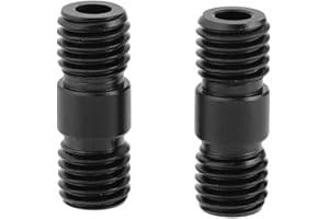 CAMVATE M12 Gewindestangenverlängerung (schwarz) für 15mm Schienenstützsystem (2 Stück)