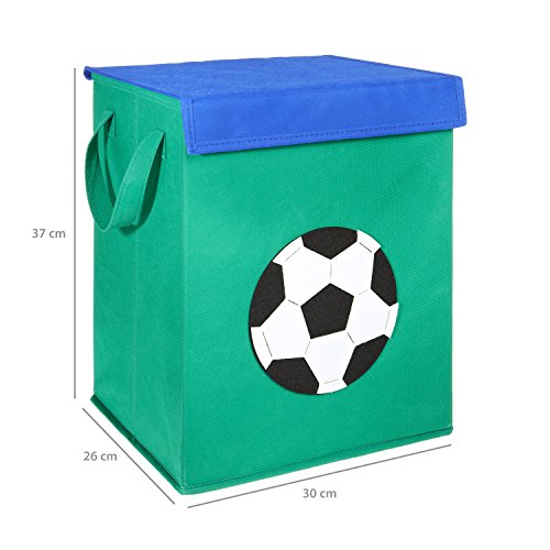 FABELBUNT® faltbare große Spielzeugkisten mit bunten Motiven und Deckel (37x 30x 26cm) - 5