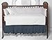 Patch Magic Blue Dark Chambray Fabric Dust Ruffle Crib