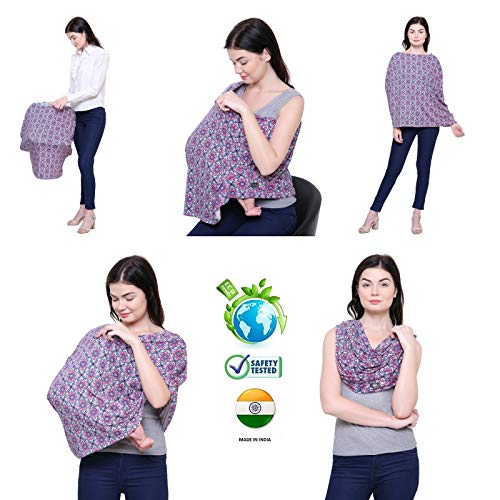 Feather Hug 360° Nursing Cover for Breastfeeding Mother, Women, Preemie Baby Maternity Mom, Multi Use, Feeding Cloak,(Illusion)