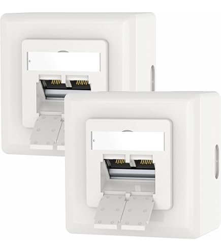 Presa Da Muro Rj45 Modulo Presa Di Rete RJ45 Cat6 Kauden - Piastra Frontale Singola Per Installazione A Muro Patton VoIP - Foto 6