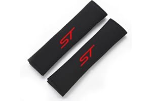 OBONG 2 Stück Auto Gurtpolster Schulterpolster Kompatibel mit für Ford ST Line Focus X 2 3 Mondeo Fiesta Kuga MK2 MK3 MK4 Sicherheitsgurt Schulterschutz Zubehör,B