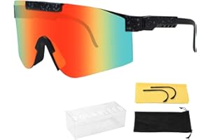 XZMCAT Polarisiert Fahrradbrille,Outdoor Sport Schutzbrille,Fahrradbrille Damen Herren,mit Brillenetui,Brillenbeutel,Brillentuch Und Brillenbeine,UV 400 Schutz,für Radfahren,Angeln und Laufen