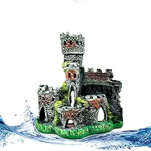 Jainsons Pet Products Aquarium Fish Tank Artificial Fort Ornament for Aquarium Decoration (Bhangarh Fort Ornament)