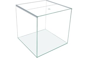 AQUARIUM PLÜDERHAUSEN 64L Ultra Clear Glas-Aquarium/Terrarium Würfel 40x40x40cm, Glas-Abdeckung+Unterlage