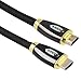 Price comparison product image Juppa® PRO-BLACK HDMI 2.0 / 2.0a Certified High Speed 15 Meter Cable with Ethernet, Audio Return Channel (ARC) and CEC, High Dynamic Range (HDR), 21:9 Aspect Ratio, Nylon Braided Multiple Shielding with 100% Pure Copper Wiring, 24k Gold Connector Plugs – Deep Colour HD / QHD / 3D TV Ready 4K 2160p @60Hz (3840 × 2160P) 18 Gbps 26AWG - 15M