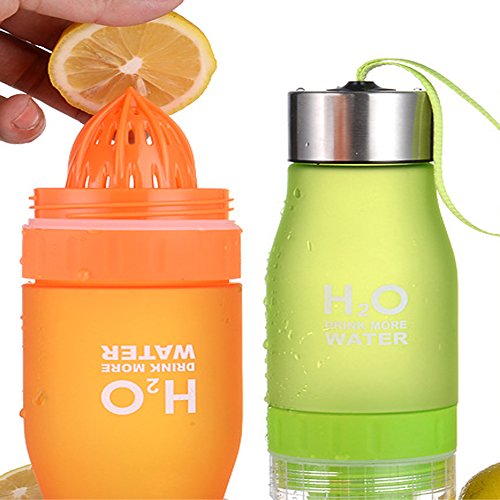 Zitrone / Frucht Infuser Wasserflasche, Zitrone Squeezer, Obst Infuser Cup, Loading Obst Infusion, Outdoor Sport Saft Wasserflaschen, BPA frei Trinkflaschen Weiß