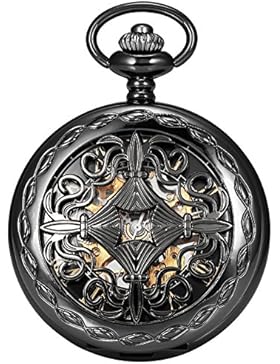 AMPM24 Unisex Handaufzuwerk Taschenuhr Schwarz + AMPM24 Geschenkbox WPK167