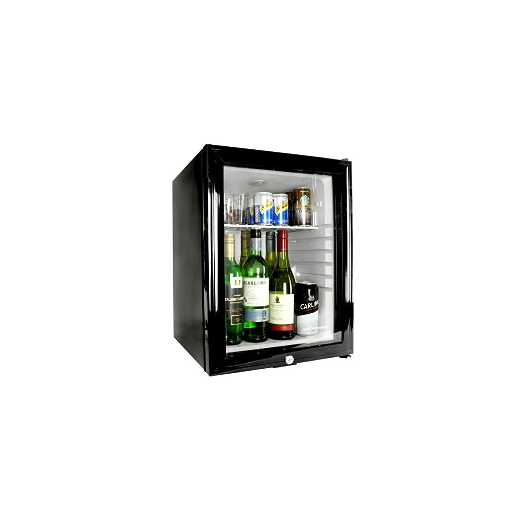 Frostbite Glass Door Mini Bar 35ltr Counter Top Fridge with Lock, Suitable for Milk Overnight
