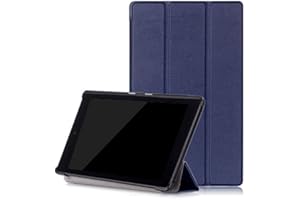 LOBWERK WiTa-Store Protection Housse pour Amazon Fire HD8 (2016/2017/2018) 8.0 Pouce Smart Slim Case Book Cover Stand Flip HD 8 (Bleu) Neuf
