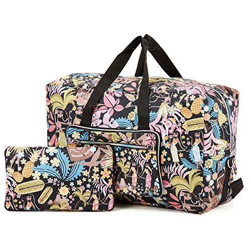 Arxus Grand Sac Fourre-Tout Pliable, Bagage à Porter, avec Bandoulière (Pluie de Forêt Tropicale)