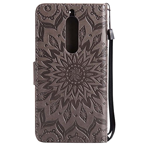 Nokia 5 H  lle  Dfly Premium Slim PU Leder Mandala Blume Pr  gung Muster Flip H  lle Bookstyle Stand Slot Schutzh  lle Tasche Wallet Case f  r Nokia 5