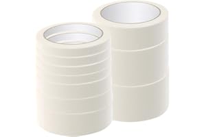 NORTHERN BROTHERS White Masking Tape Decorators Tape Painting Tape for Decorating Painted Walls Spray DIY Painter's Tape 50mm 30mm 20mm 10mm Artist Tape10 Pack