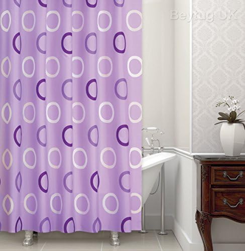 beytug Beautiful extra long and wide fabric shower curtain Wide 240cm x Drop 200cm