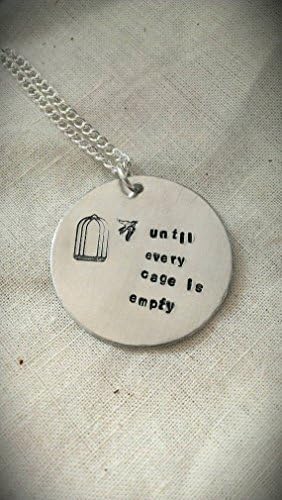 Until Every Cage Is Empty Vegan Necklace