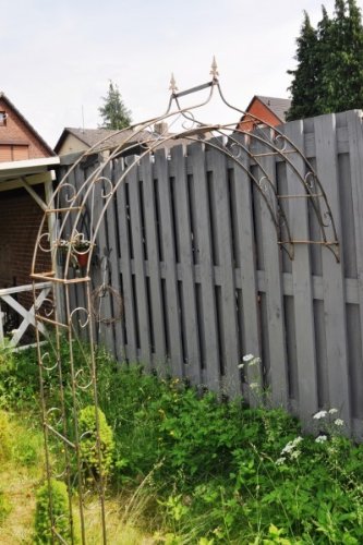 Wand – Rosenbogen 10mm Massiveisen! B: 160cm Verzinkt Wandrosenbogen - 5