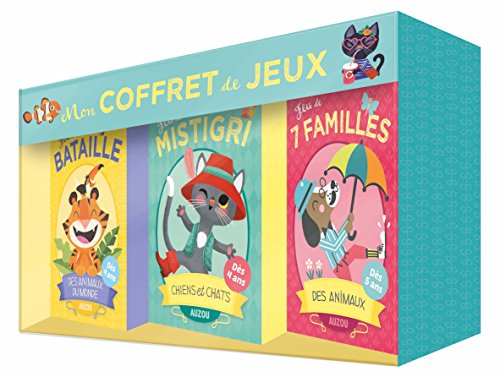Télécharger Cartes à jouer Auzou - Coffret 3 jeux (7 familles, Mistigri et Bataille) livre En ligne