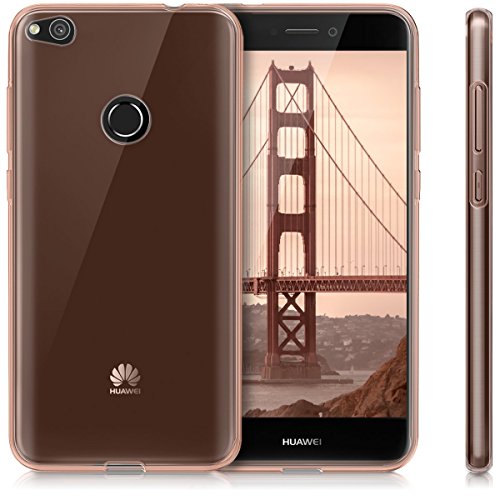 kwmobile Funda para Huawei P8 Lite  2017  - Carcasa Protectora de  TPU  para m  vil - Cover  Trasero  en  Oro Rosa 