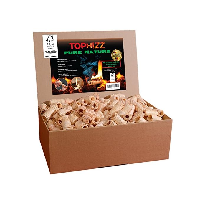 Pure Nature Premium Holzwolle Anznder Wachs Fsc Zertifiziert Keine Schmutz Kaminanznder Holzwolle Grill Anznder Holzkohle Anznder Ofen Anznder Bio Anznder