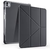 Aksesuarcim Apple iPad Pro 13 2025 M5 ile Uyumlu Kılıf Silikon Yumuşak Kalem B&ouml;lmeli Esnek 4 Farklı Stand Olabilen Tablet Kıl