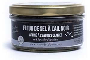 AIL NOIR DES CLAIRES Fleur de Sel à l'Ail Noir Fermenté BIO - Fabriqué en France - Qualité 100% Naturel et Sans conservateur - Idéal en cuisine - Antioxydant puissant - Source de Vitamines et Oligo-Éléments