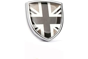 HEINMO Distintivo dell'emblema del corpo dell'auto Scudo in metallo Decorazione creativa Adesivi per decalcomanie per Cooper serie F/R R55 R56 R60 F56 F60 Clubman Countryman Paceman (Gray Jack)