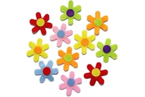 MÉGACRÉA BI2L 30 Fleurs Feutrine QAUTOCOLLANTES 3CM