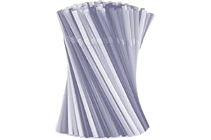 ZHUOAI Trinkhalme, Party-Trinkhalme, 100 Stück, Party-Trinkhalme, Geburtstag, Hochzeit, Wiederverwendbare Trinkhalme aus Kunststoff, Trinkhalme, Kunststoff-Trinkhalme für Smoothies, Saft, Cocktails (100)