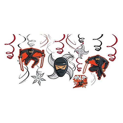 Amscan 671587 Ninja Value Pack Swirl Dekorationen - 2