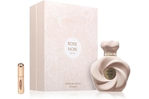 RESAES RESISTANT AND AESTHETIC Rose Noir Extrait de Parfum 75 ml Parfum arabe pour femme longue durée avec atomiseur rechargeable 5 ml, parfum rose foncé, ambre et musc, intense et élégant (rose noir)