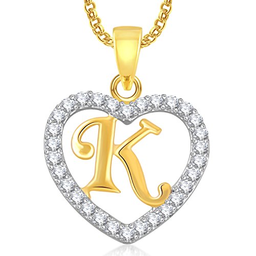 Letter Heart Pendant Locket Alphabet 