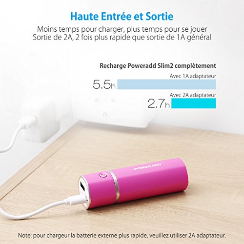 POWERADD Slim2 5000mAh Chargeur Portable Batterie de Secours Externe pour t l phone potable Apple Adapteurs Non Inclus pour iphone 7 7 plus ipad samsung S7 et D autres Appareils Charg s Via USB 5V-Rose Rouge reviews POWERADD Slim2 5000mAh Chargeur Portable Batterie de Secours Externe pour t l phone potable Apple Adapteurs Non Inclus pour iphone 7 7 plus ipad samsung S7 et D autres Appareils Charg s Via USB 5V-Rose Rouge
