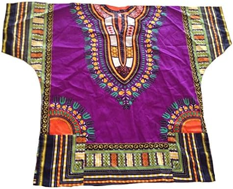 Unisex Short Sleeve Dashiki African Festival Hippie Poncho Mexican Colourful T Shirt Kaftan for Men and Women