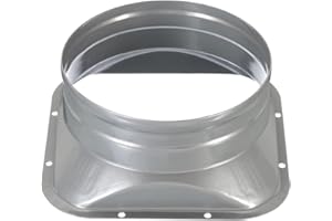 CNANRNANC 250 mm Metal Pipe Flange with Square Base Air Ventilation Hose Connection Exhaust Duct High Temperature Resistant Nozzle Flange