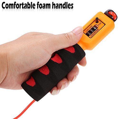 Ancheer Springseil, Speed Rope Hüpfseil mit Zähler für Fitnesstraining Sport Übungen 2,8M - 3