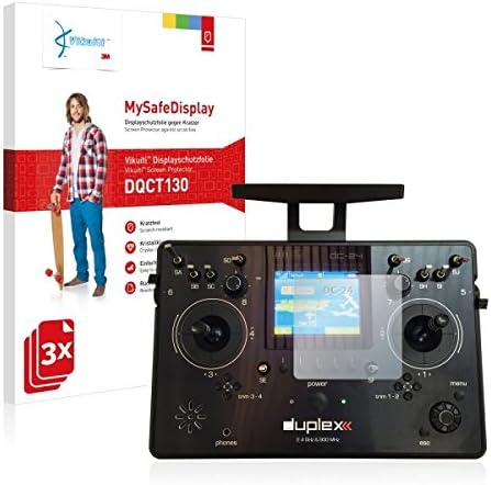 3x Vikuiti MySafeDisplay DQCT130 Screen Protector for Jeti DC-24 (hard-coated, dirt-repellent, crystal clear)