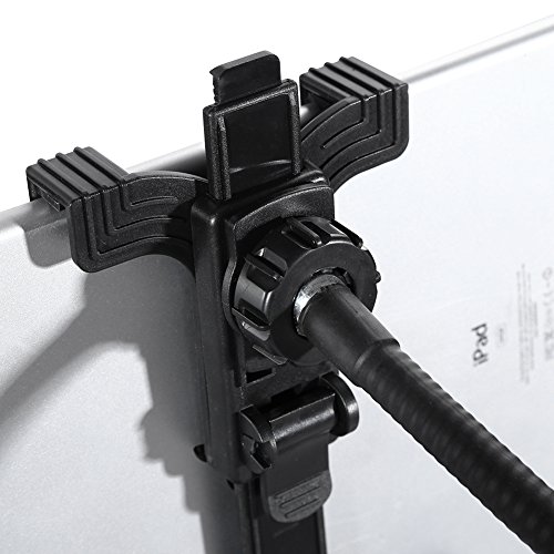 Tablet Halterung 360 Grad Einstellbar Desktop Ständer Stabil Handyhalter Notebookständer für Smartphone und Tablet Schwarz - 3