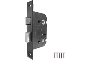 Jedo JL154BL Standard Bathroom Lock 63mm 2.5-Inch Black Antique