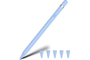 LPUNCD Pencil 1 Generacion 4-20 Min Carga Rápida (USB-C), Magnético Pencil para iPad con Rechazo Palma & Sensibilidad Inclinación, Profesional Lápiz para iPad 6-10, Air 3-5, Mini 5-6, Pro 11" 1-4, 12" 3-6