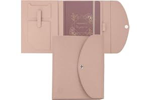 ‎LEBENSKOMPASS Lebenskompass Buchhülle A5 im edlen Design von "Rosa" - Buchtasche & Book Sleeve Bag aus veganem Leder (PU) Für Kalender DIN A5 & als Geschenk für Buchliebhaber