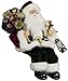 Produktbild Christmas Paradise Weihnachtsmann Santa Nikolaus Thomas Kantenhocker mit schönem Gesicht und Vielen Details/Größe ca.30cm/Roter Mantel, Rote Mütze, Grüne Samthose, Schwarze Stiefel - Trendyshop365