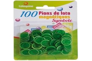 LOTOQUINE Pion de Loto Magnétique, Lot de 100 BSC1B0 Vert