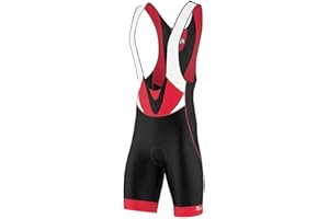 FDX Cycling Bib Shorts Men’s - 4D Padded Cycle Tights with Mesh Straps Zip Pocket, Leg Grippers - Breathable Quick Dry Summer Cycle Shorts - Excellent Performance and Better Fit