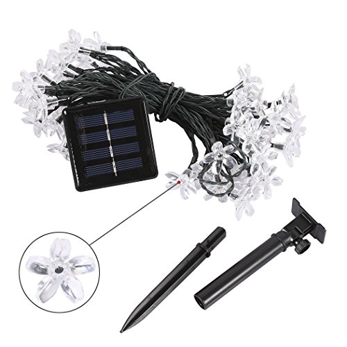 Cosyvie Solar Lichterkette, 7M 50LED in Blumenform für Garten, Haus und Festival, Wasserdicht und Kinderlichte Bedienung, Leucht Hell und Bunt - 4