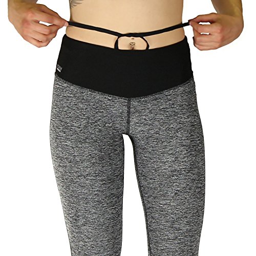 Sport-Leggings Damen 3 4 mit Hüfttasche für Handy Laufhose capri dreiviertel 3/4 Fitness Sport tights schwarz muster yoga hose sporthose jogging farbig dreiviertel 3/4 lang von Formbelt - 8